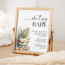 Storybook Baby Shower Say Baby Game nicht Poster