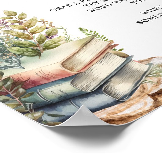 Storybook Baby Shower Say Baby Game nicht Poster (Ecke)