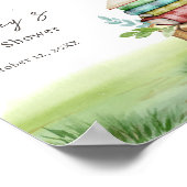 Storybook Babydusche Neues Kapitel Buch Willkommen Poster (Ecke)