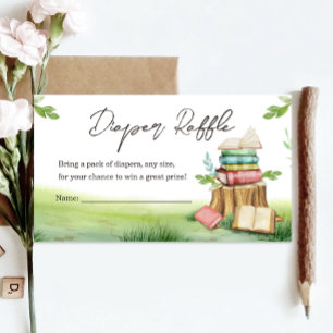 Storybook Babydusche Neues Kapitel Windeln Raffle Begleitkarte