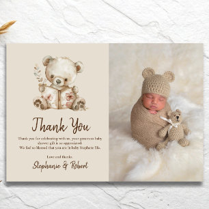 Storybook-Bär-Foto-Baby-Shower-Dankeschön Dankeskarte