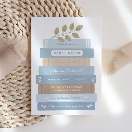 Storybook Blue Boy Baby Dusche Einladung