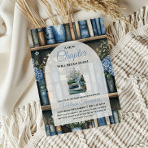 Storybook Blue Boy Library Book Baby Shower