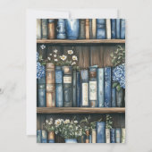 Storybook Blue Boy Library Book Baby Shower Einladung (Rückseite)