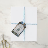 Storybook Blue Boy Library Book Baby Shower Geschenkanhänger (Mit Garn)