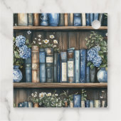 Storybook Blue Boy Library Book Baby Shower Geschenkanhänger (Rückseite)