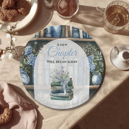 Storybook Blue Boy Library Book Baby Shower Pappteller