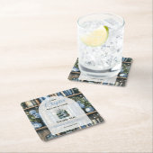 Storybook Blue Boy Library Book Baby Shower Rechteckiger Pappuntersetzer (Vor Ort)