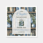 Storybook Blue Boy Library Book Baby Shower Serviette (Vorderseite)