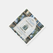 Storybook Blue Boy Library Book Baby Shower Serviette (Ecke)