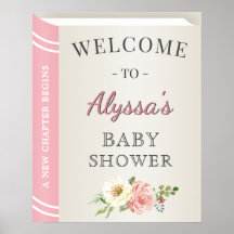 Storybook Book Cover Baby Girl Dusche Willkommen
