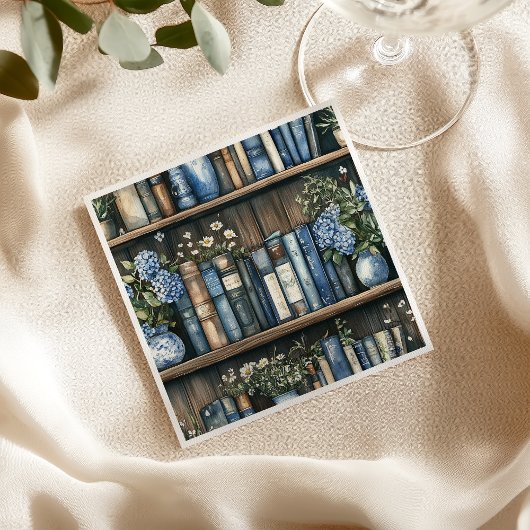 Storybook Boy Blue Library Book Baby Shower Serviette