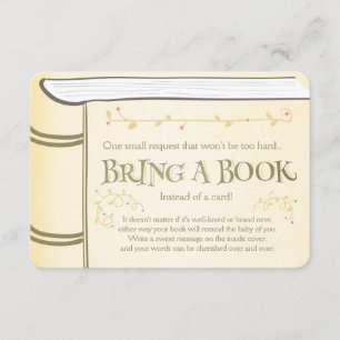 Storybook Bringen Sie ein Buch Vintag Gelb Begleitkarte