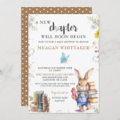 Storybook Bunny Baby Shower Einladung (Vorne/Hinten)