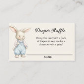 Storybook Bunny Cute Diaper Raffle Begleitkarte (Vorderseite)