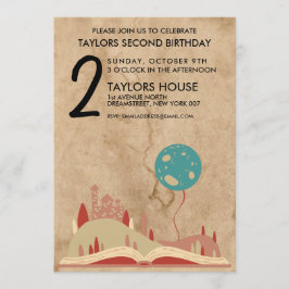 Storybook Castle Fairy Tale Vintag Geburtstagspart Einladung