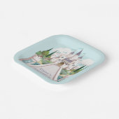 Storybook Castle Illustriert Blue Baby Dusche Pappteller (Gewinkelt)