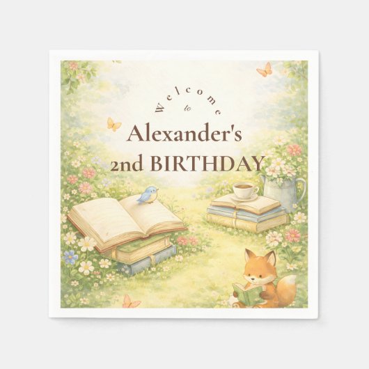 Storybook Chapter Two Birthday Serviette (Vorderseite)