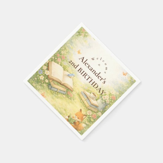 Storybook Chapter Two Birthday Serviette (Ecke)