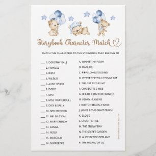 Storybook Character Match Bärenjunge Babydusche