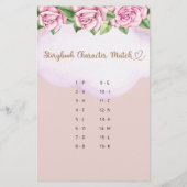 Storybook Character Match Bear Girl Baby Showe (Rückseite)