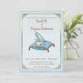 Storybook Cinderella Glass Slipper Sweet 16 Party Einladung (Stehend Vorderseite)