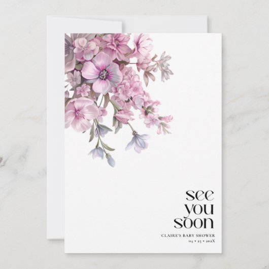 Storybook Coquette Buch Neues Kapitel Kinderdusche Einladung (Rückseite)