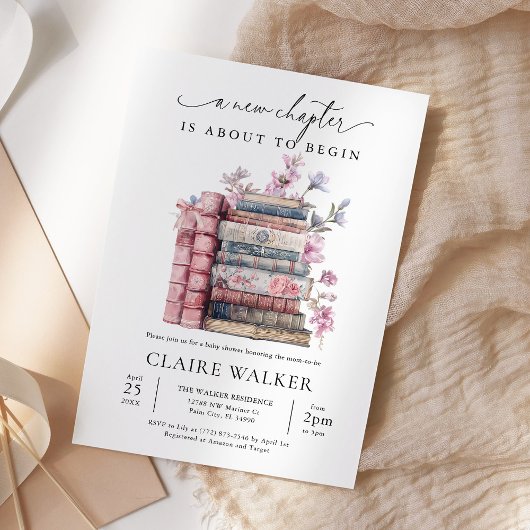 Storybook Coquette Buch Neues Kapitel Kinderdusche Einladung