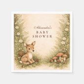 Storybook Deer Baby Baby Shower Serviette (Vorderseite)