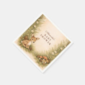 Storybook Deer Baby Baby Shower Serviette (Ecke)
