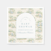 Storybook Dinosaur Baby Shower Serviette (Vorderseite)