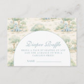 Storybook Dinosaur Diapper Raffle Begleitkarte (Vorderseite)
