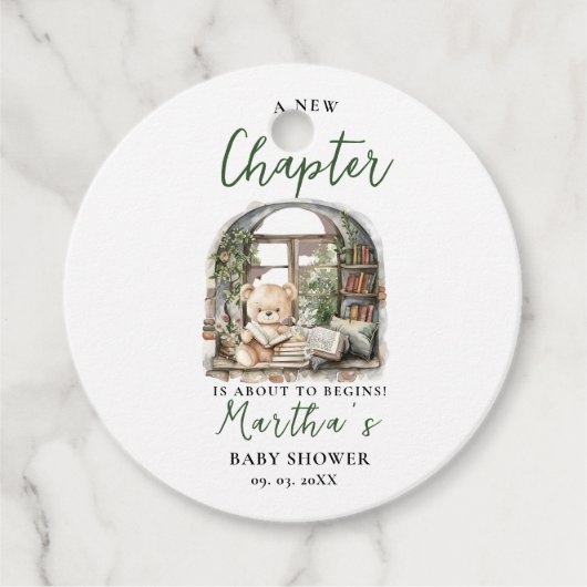 Storybook - Ein neues Kapitel über Begins Baby Dus Geschenkanhänger (Vorderseite)