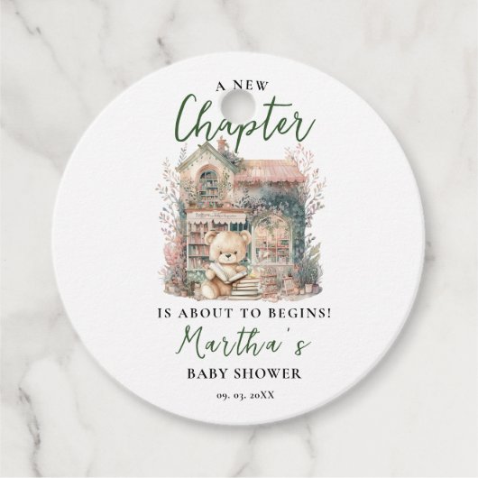 Storybook - Ein neues Kapitel über Begins Baby Dus Geschenkanhänger (Vorderseite)