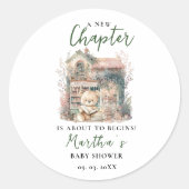 Storybook - Ein neues Kapitel über Begins Baby Dus Runder Aufkleber (Vorderseite)