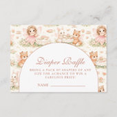 Storybook Fairy Baby Shower Diapper Raffle Begleitkarte (Vorderseite)