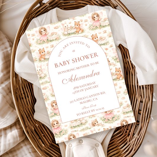 Storybook Fairy Baby Shower Einladung