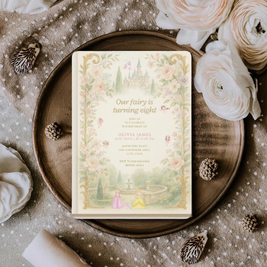 Storybook, fairy first, fairytale 8th birthday einladung