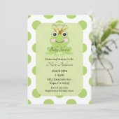 Storybook Fairy Tale Frog Prince Baby Dusche Einladung (Stehend Vorderseite)