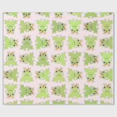 Storybook Fairy Tale Frog Prince Baby Dusche Rosa Geschenkpapier (Flach)