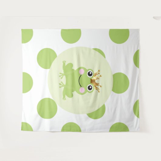 Storybook Fairy Tale Frog Prince Baby Dusche Wandteppich (Vorderseite (Horizontal))