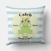 Storybook Fairy Tale Frog Prince Blue Birth Gesche Kissen (Rückseite)