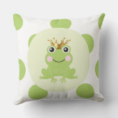 Storybook Fairy Tale Frog Prince Gold Crown Kissen (Rückseite)