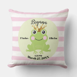 Storybook Fairy Tale Frog Prinz Pink Birth Geschen Kissen