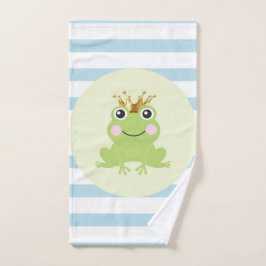 Storybook Fairy tale Frosch Prince Blue Stripes Badhandtuch Set