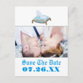 Storybook Fairy Tale Wedding Foto Save the Date Ankündigungspostkarte (Vorderseite)