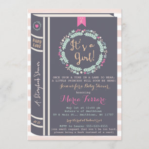 Storybook Fairytale Kinderdusche Einladung