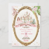 Storybook Fairytale Prinzessin und Knights Geburts Einladung (Vorderseite)