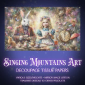 Storybook Fantasy Tea Party Furniture Decoupage Seidenpapier