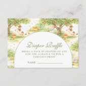 Storybook Farm Animals Diapper Raffle Begleitkarte (Vorderseite)